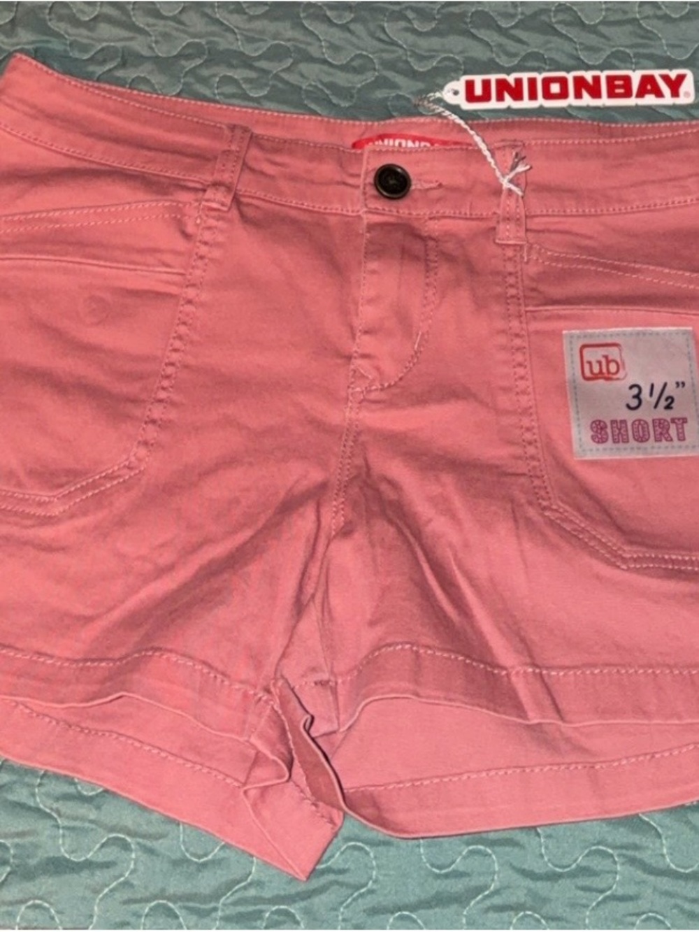 UNIONBAY Coral Pink High-Rise Casual Shorts